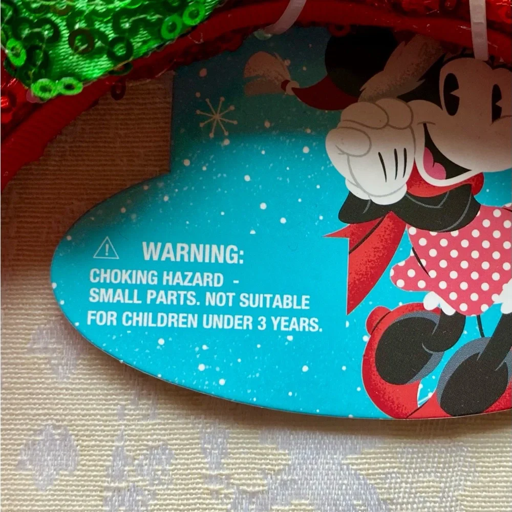 Disney Minnie Mouse Ears Holiday Headband New